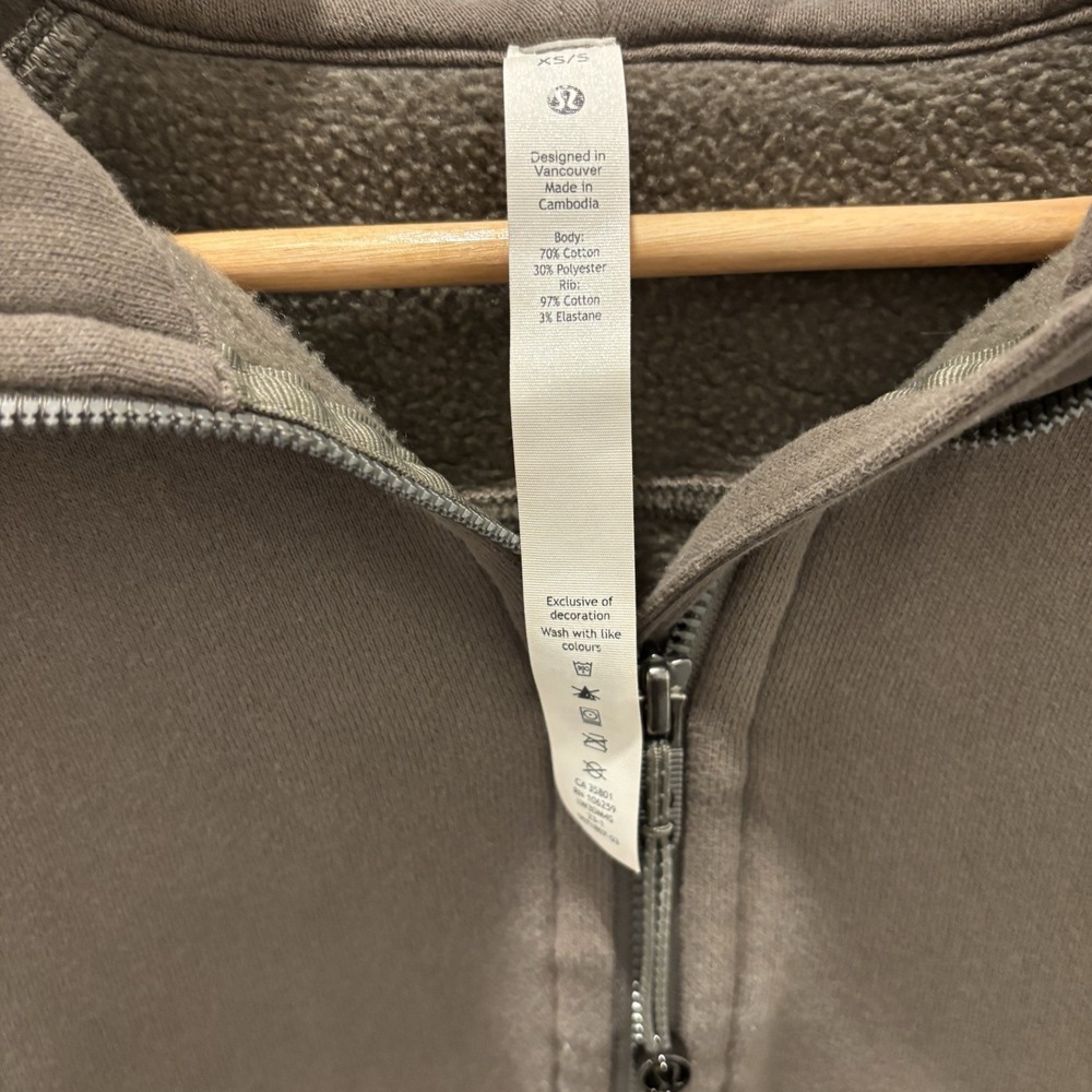 Lululemon Women's Scuba Oversized Half-Zip Hoodie - Black (Size XS/S) - Picture 2 of 6